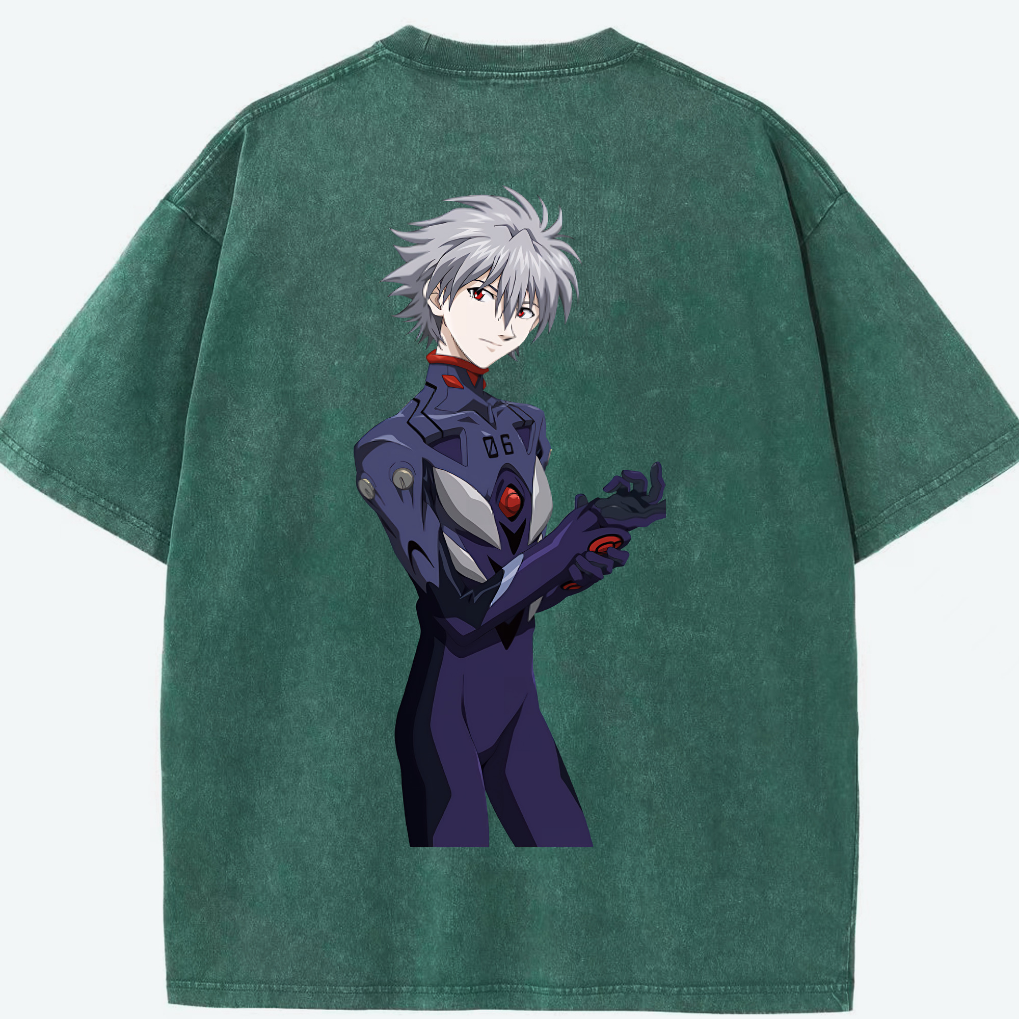 （画像用） EVA 新世紀エヴァンゲリオン 綿100% ヴィンテージ風 半袖Tシャツ（背面プリント）